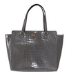 Chic Elissa Gray Leather Handbag