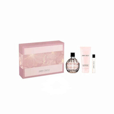 Jimmy Choo 3 Pcs Set For Women: 3.3 Eau De Parfum Spray + 3.3 Body Lotion + 0.25 Eau De Parfum Spray - ACCEXO