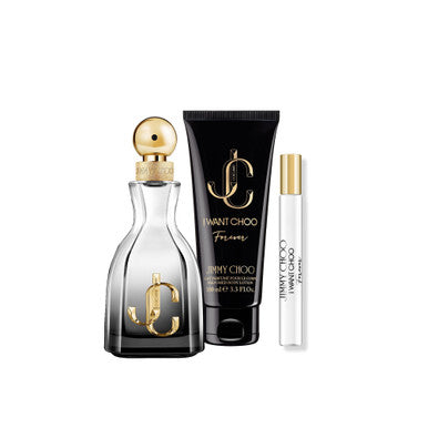 Jimmy Choo I Want Choo Forever 3 Pcs Set For Women: 3.3 Eau De Parfum Spray + 0.25 Eau De Parfum Spray + 3.3 Body Lotion (Hard) - ACCEXO