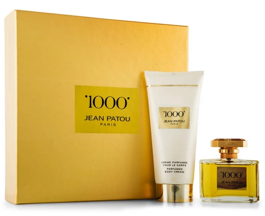 JEAN PATOU 1000 2 PCS SET FOR WOMEN: 2.5 EAU DE PARFUM SPRAY + 6.7 BODY CREAM.

