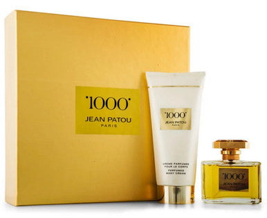 Jean Patou 1000 2 Pcs Set For Women: 2.5 Eau De Parfum Spray + 6.7 Body Cream. - ACCEXO