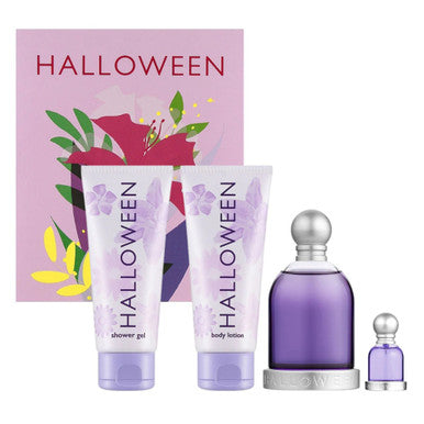 Halloween 4 Pcs Set For Women: 3.4 Eau De Toilette Spray + 4.5 Ml Eau De Toilette Mini + 3.4 Body Lotion + 3.4 Shower Gel. - ACCEXO