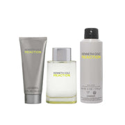 KENNETH COLE REACTION 3 PCS SET FOR MEN: 3.4 EAU DE TOILETTE SPRAY + 3.4 AFTER SHAVE BALM + 6 OZ ALL OVER BODY SPRAY
