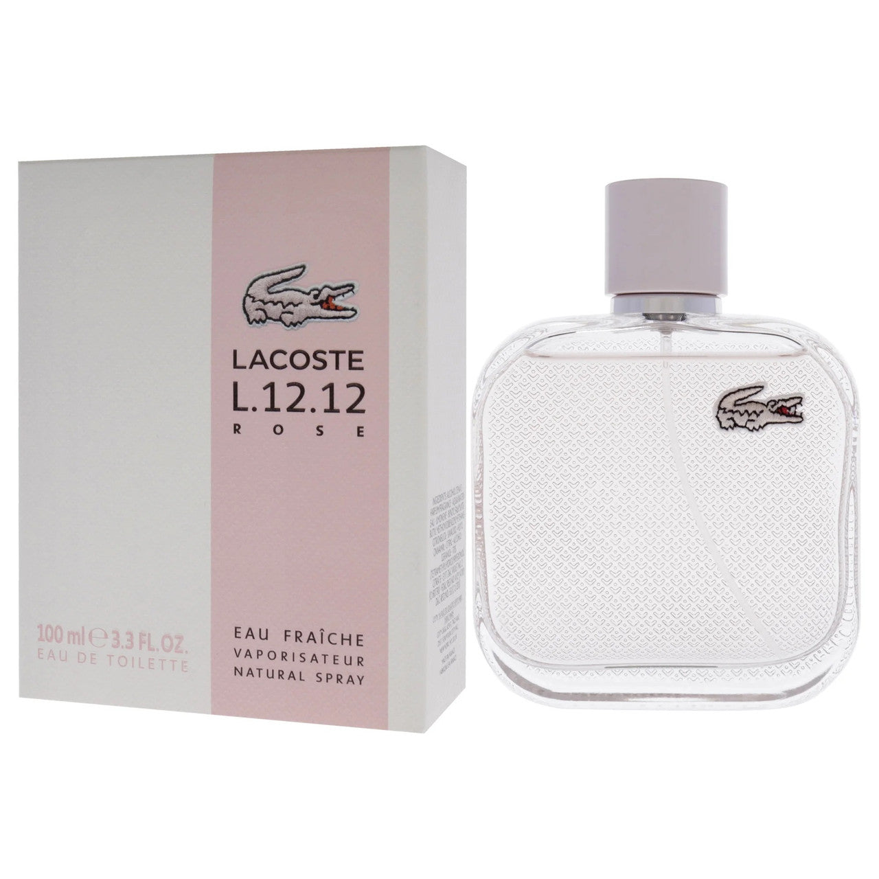 LACOSTE L.12.12 ROSE EAU FRAICHE 3.3 EAU DE TOILETTE SPRAY FOR WOMEN
