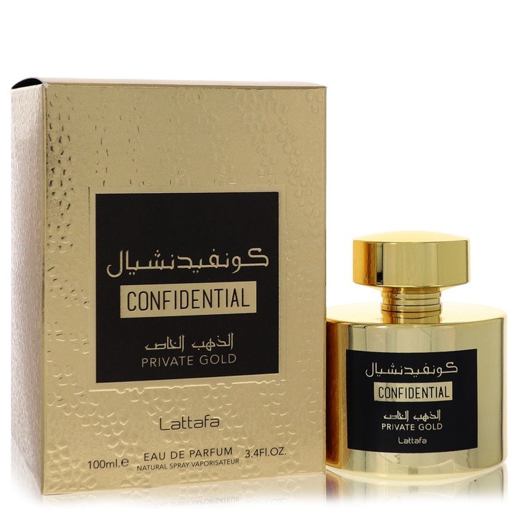 Lattafa Confidential Private Gold Cologne By Lattafa Eau De Parfum Spray (Unisex)