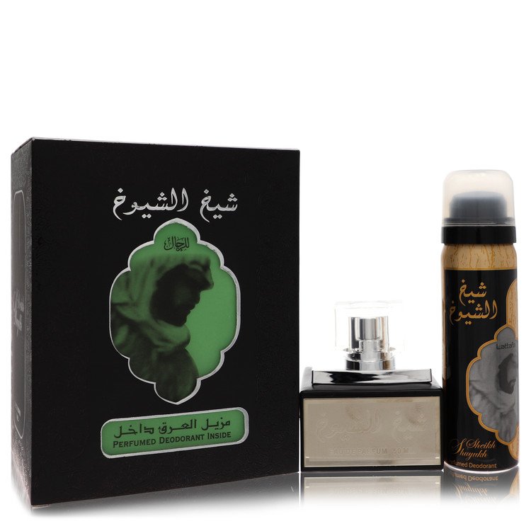 Lattafa - Lattfa Sheikh Al Shuyukh Cologne By Lattafa Eau De Parfum Spray With  1.7 oz Deodorant Spray. SKU: 565485