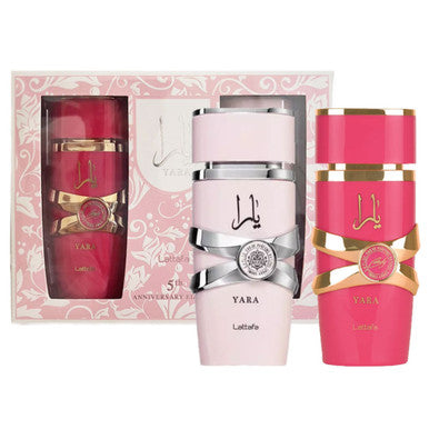 Lattafa Yara 2 Pcs Set For Women: Yara 3.4 Eau De Parfum Spray + Yara Candy 3.4 Eau De Parfum Spray - ACCEXO