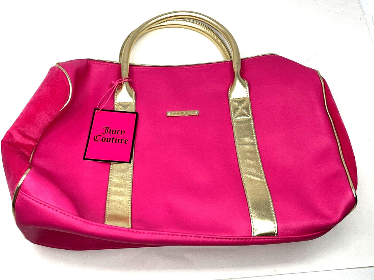 JUICY COUTURE PINK & GOLD MINI DUFFLE BAG