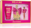 VIVA LA JUICY 3 PCS SET FOR WOMEN: 3.4 EAU DE PARFUM SPRAY + 0.33 EAU DE PARFUM SPRAY + 4.2 BODY SOUFFLE BY JUICY COUTURE