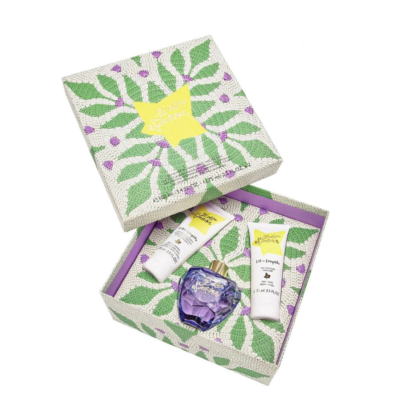 LOLITA LEMPICKA 3 PCS SET FOR WOMEN: 3.4 EAU DE PARFUM SPRAY + 2.5 BODY LOTION + 2.5 SHOWER GEL
