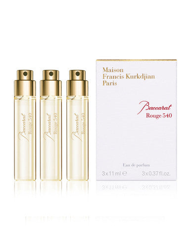 Maison Francis Kurkdjian Baccarat Rouge 540 3 Pcs Set: 3 X 0.37 Oz Eau De Parfum Refill - ACCEXO