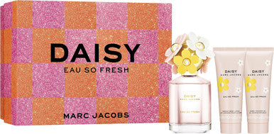 Marc Jacobs Daisy Eau So Fresh 3 Pcs Set For Women: 2.5 Eau De Toilette Spray + 2.5 Body Lotion + 2.5 Shower Gel. - ACCEXO