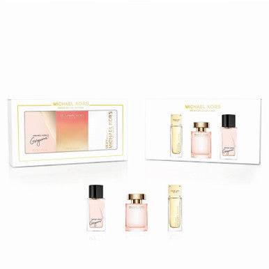 Michael Kors 3 Pcs Eau De Parfum Mini Set For Women: Gorgeous! 0.17 + Wonderlust 0.14 + Sexy Amber 0.17 - ACCEXO