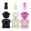 MOSCHINO TOY 6 PCS SET: TOY 2 1 OZ EAU DE PARFUM SPRAY + TOY 2 0.17 EAU DE PARFUM + TOY BOY 1 OZ EAU DE PARFUM SPRAY + TOY BOY 0.17 EAU DE PARFUM + TOY 2 BUBBLE GUM 1 OZ EAU DE TOILETTE SPRAY + 0.17 EAU DE TOILETTE