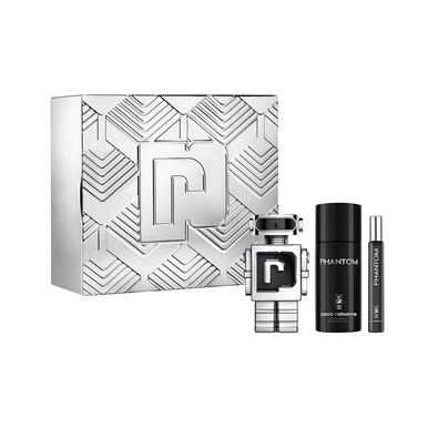 Paco Rabanne Phantom 3 Pcs Set For Men: 3.4 Eau De Toilette Spray + 5.1 Deodorant Spray + 0.34 Eau De Toilette Spray - ACCEXO