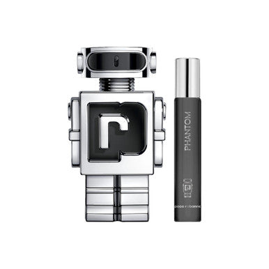 Paco Rabanne Phantom 2 Pcs Set For Men: 3.4 Eau De Toilette Spray + 0.34 Eau De Toilette Spray - ACCEXO