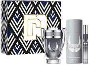PACO RABANNE INVICTUS PLATINUM 3 PCS SET FOR MEN: 3.4 EAU DE PARFUM + 5.1 DEODORANT SPRAY + 0.34 EAU DE PARFUM
