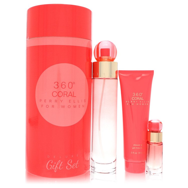 Perry Ellis 360 Coral Perfume By Perry Ellis Gift Set