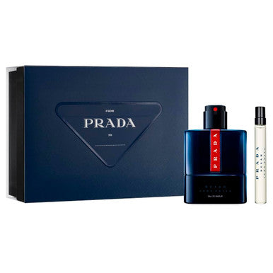 Prada Luna Rossa Ocean Intense 2 Pcs Set For Men: 3.3 Eau De Parfum Spray + 0.33 Eau De Parfum Spray - ACCEXO