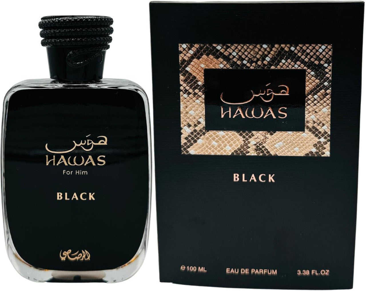 RASASI HAWAS BLACK 3.38 EAU DE PARFUM SPRAY FOR MEN
