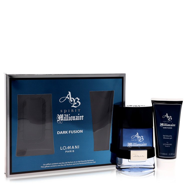 Spirit Millionaire Dark Fusion Cologne By Lomani Gift Set