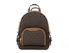 Jaycee mini XS Brown Signature PVC Zip Pocket Shoulder Backpack Bag