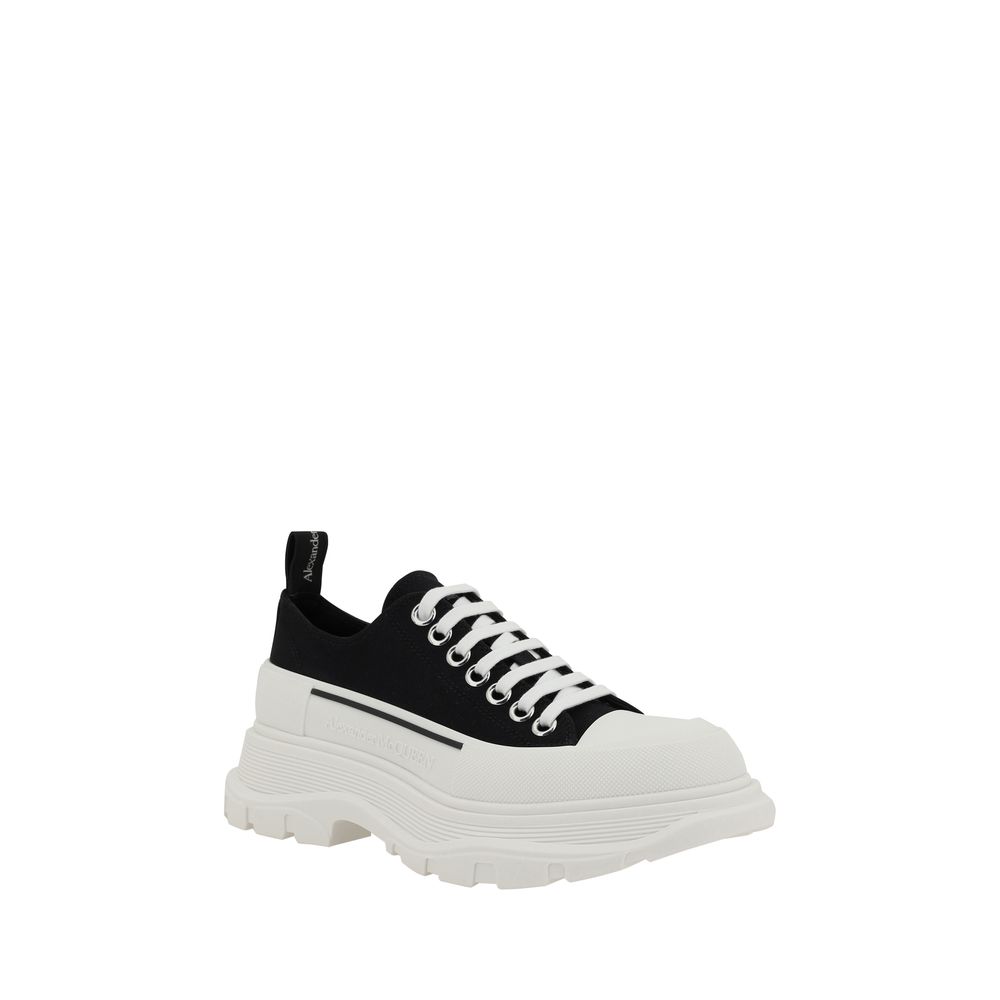 Black and white platform sneaker with reinforced round toe from Alexander McQueen Sneakers