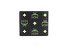 Small Black Summer Green Smooth Visetos Monogram Logo Leather Bifold Wallet