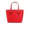 Jet Set Bright Red Leather XS Carryall Top Zip Tote Bag Purse