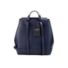 Madison Navy Saffiano Leather Medium Flap Shoulder Backpack Bag