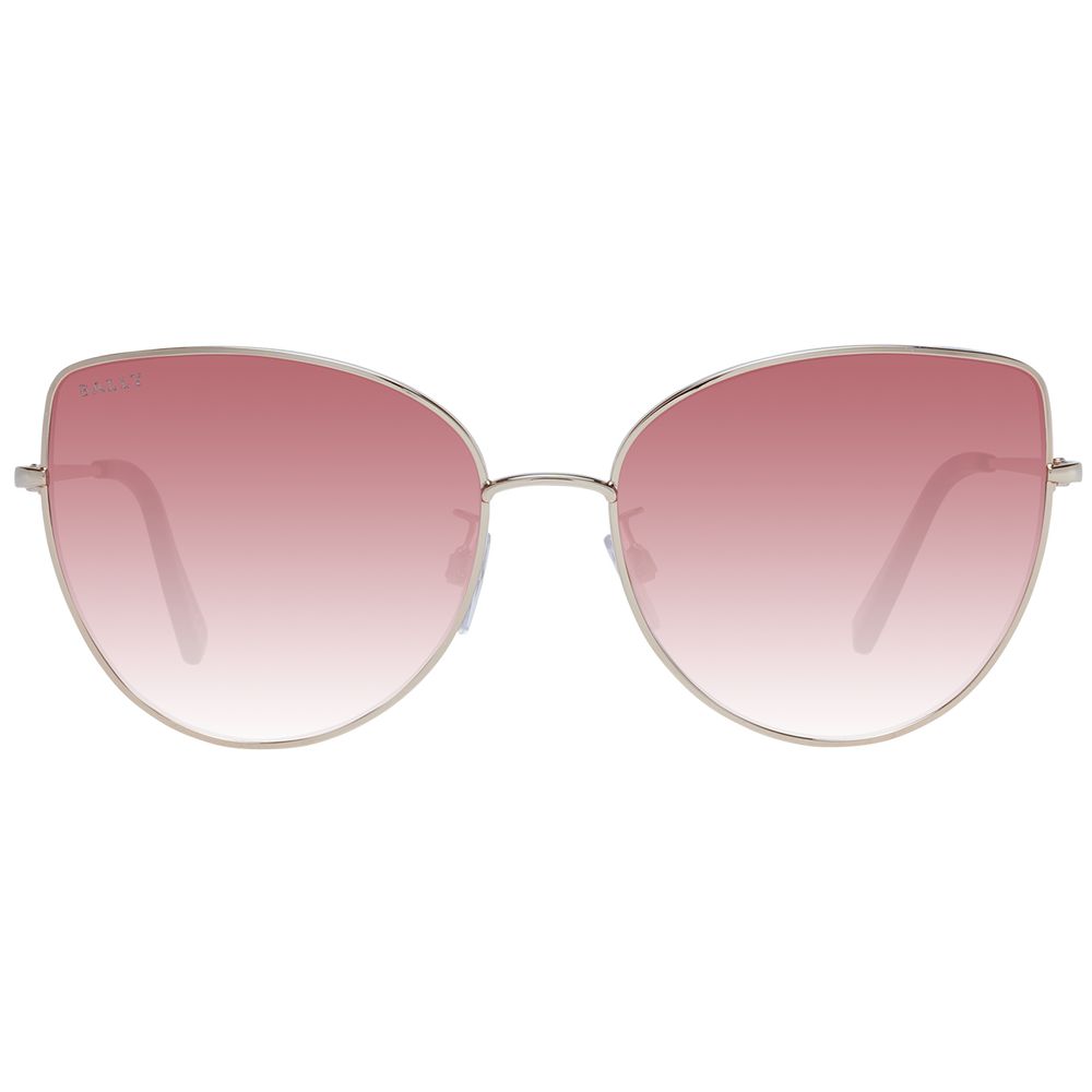 Silver-framed pink gradient cat-eye Bally Rose Gold women sunglasses stylishly designed