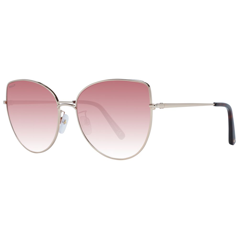 Silver-framed pink gradient cat-eye sunglasses from Bally Rose Gold for women