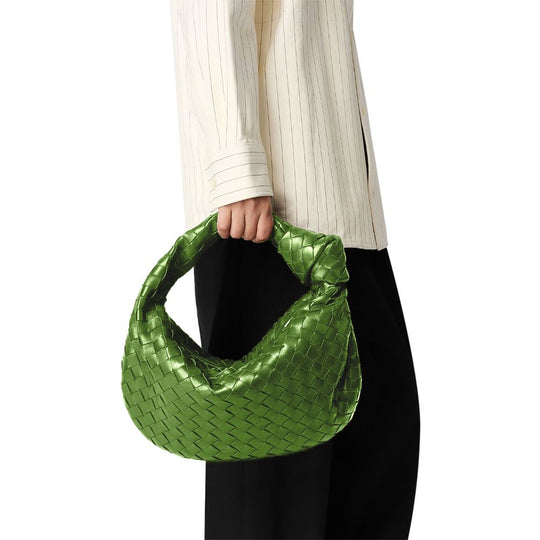 Bottega Veneta Green Leather Handbag