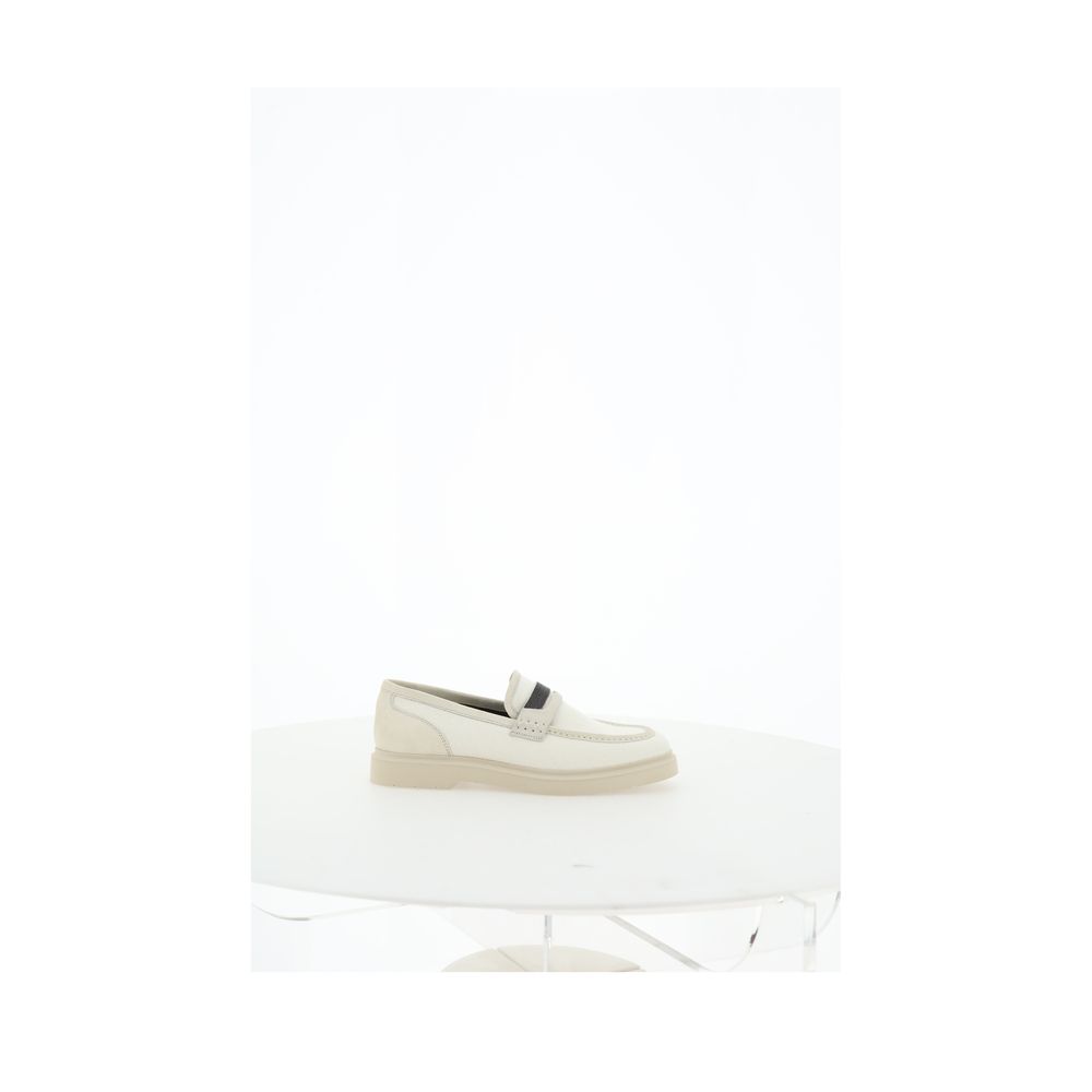 Beige leather loafer from Brunello Cucinelli loafers collection for stylish comfort