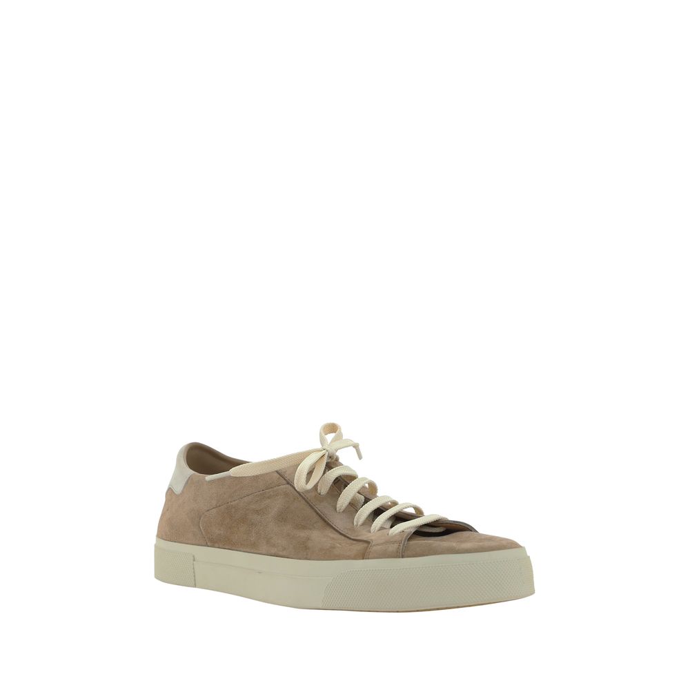 Beige suede low-top sneaker from Brunello Cucinelli Sneakers collection