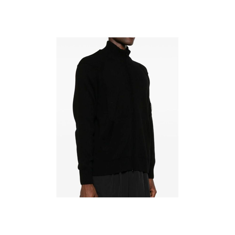 C.P. Company Black Wool Sweater, a stylish black wool sweater for versatile fashion
