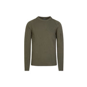 Olive green crewneck C.P. Company Green Wool Sweater made from premium wool