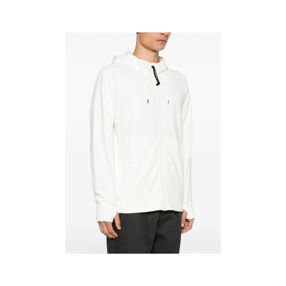 White hooded sweatshirt from C.P. Company, a stylish white cotton sweater for all occasions