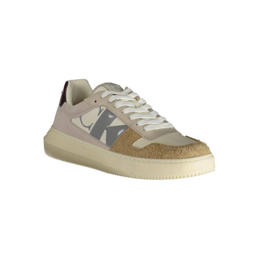 Calvin Klein Beige Polyester Sneaker in beige and gray casual design