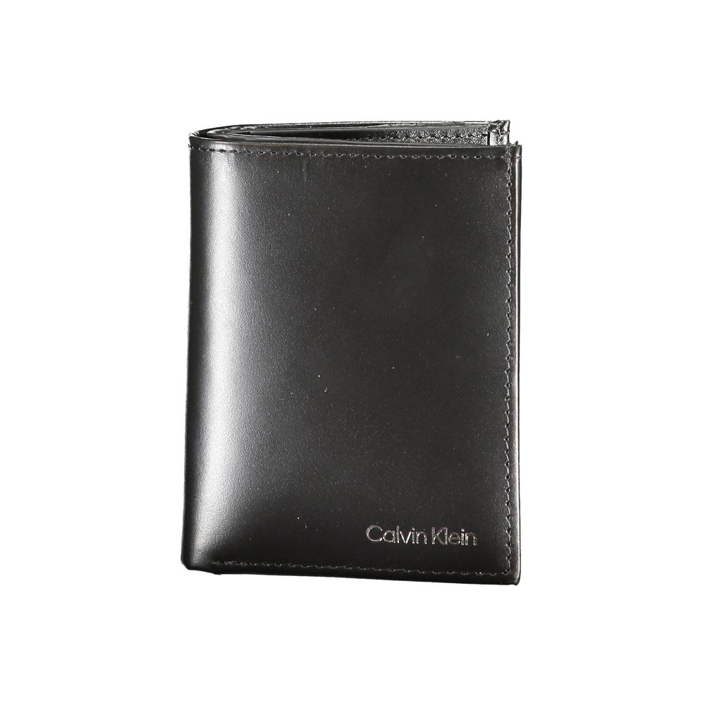 Calvin Klein Black Leather Wallet showcasing sleek design and premium material