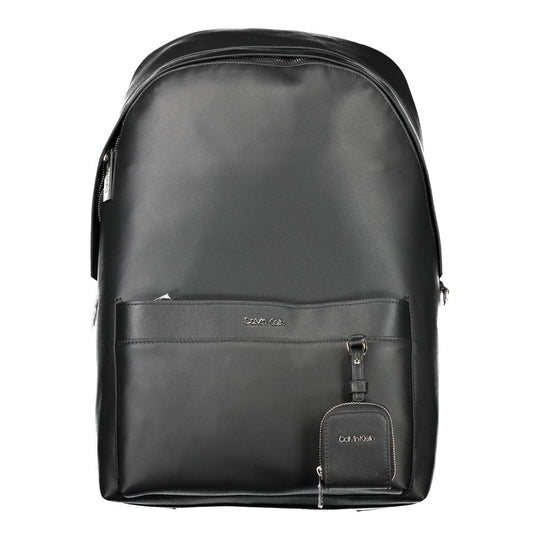 Calvin Klein Black Polyester Backpack showcasing sleek design and versatile style