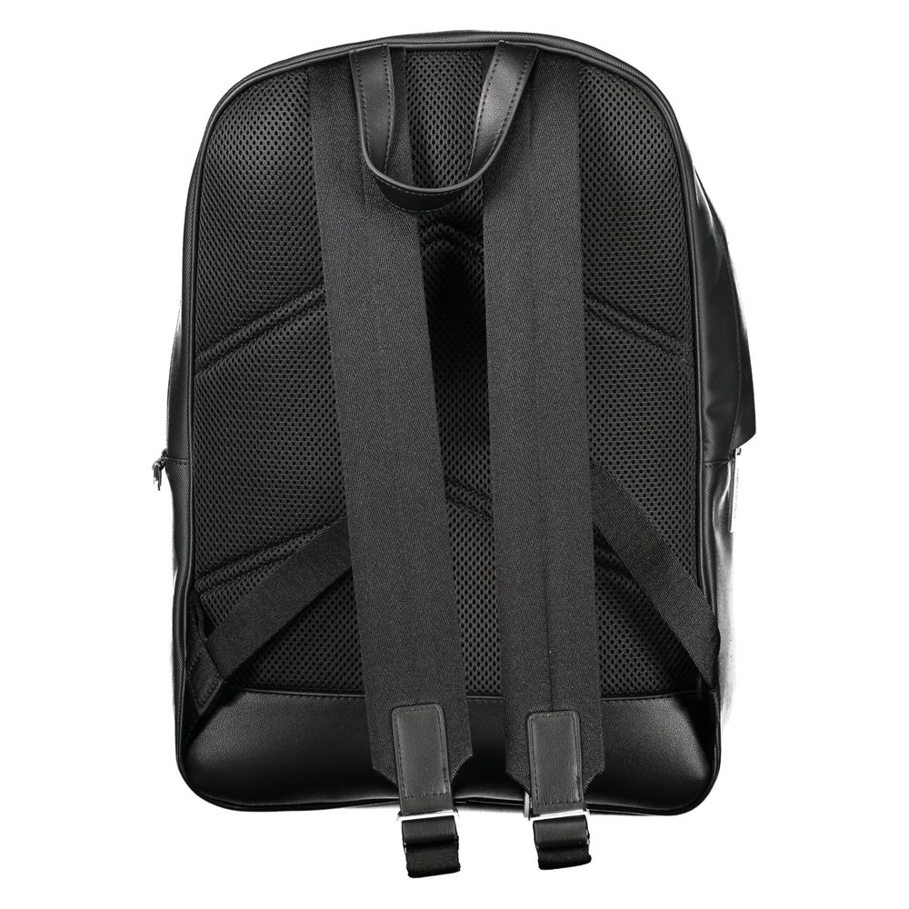 Black leather Calvin Klein Black Polyester Backpack with adjustable straps