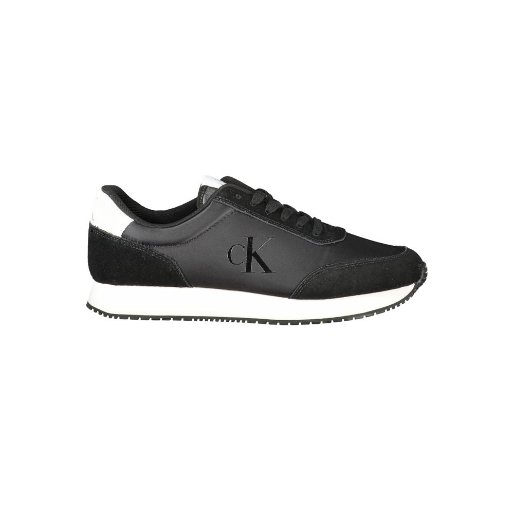 Calvin Klein Black Polyester Men Sneaker stylishly designed for comfort and performance