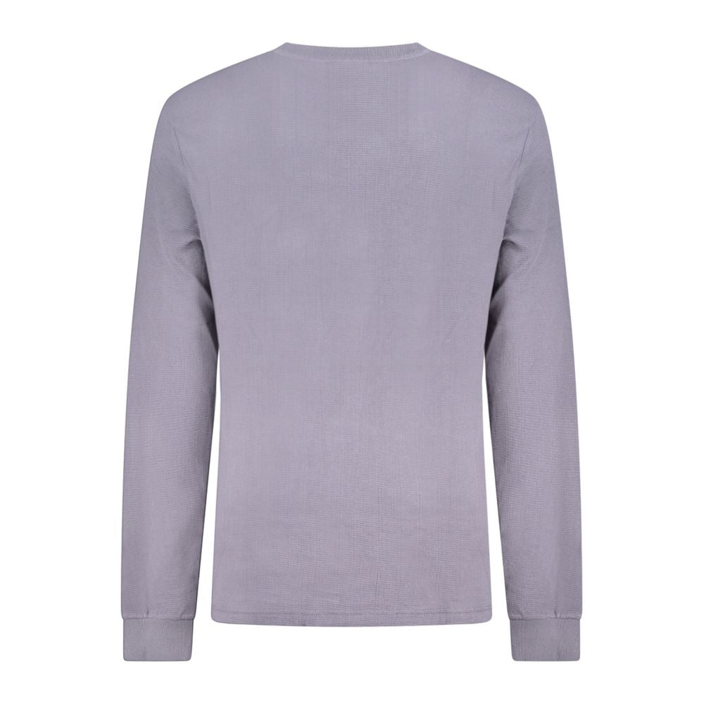 Long-sleeved lavender shirt featured in Calvin Klein Blue Cotton Men Sweater