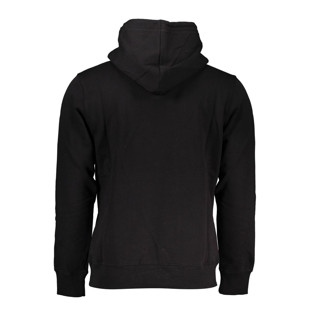 Calvin Klein Elegant Hooded Sweater with Contrasting Details in Black Color