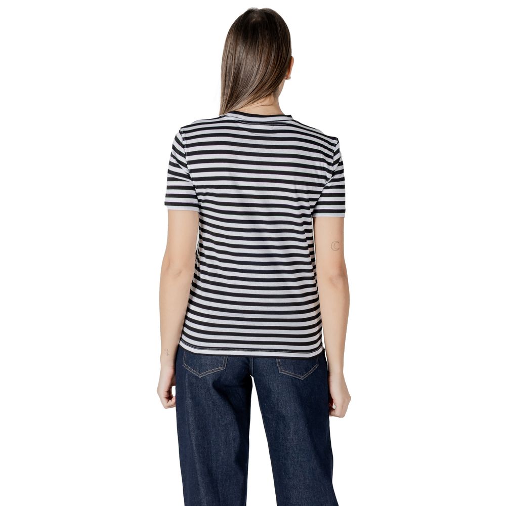 Calvin Klein Jeans Black And White Organic Cotton Tops & T-Shirt