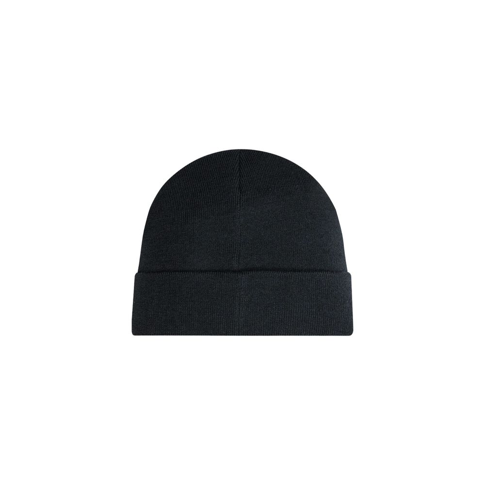 Black knit beanie from Calvin Klein Jeans, made of pink recycled polyester