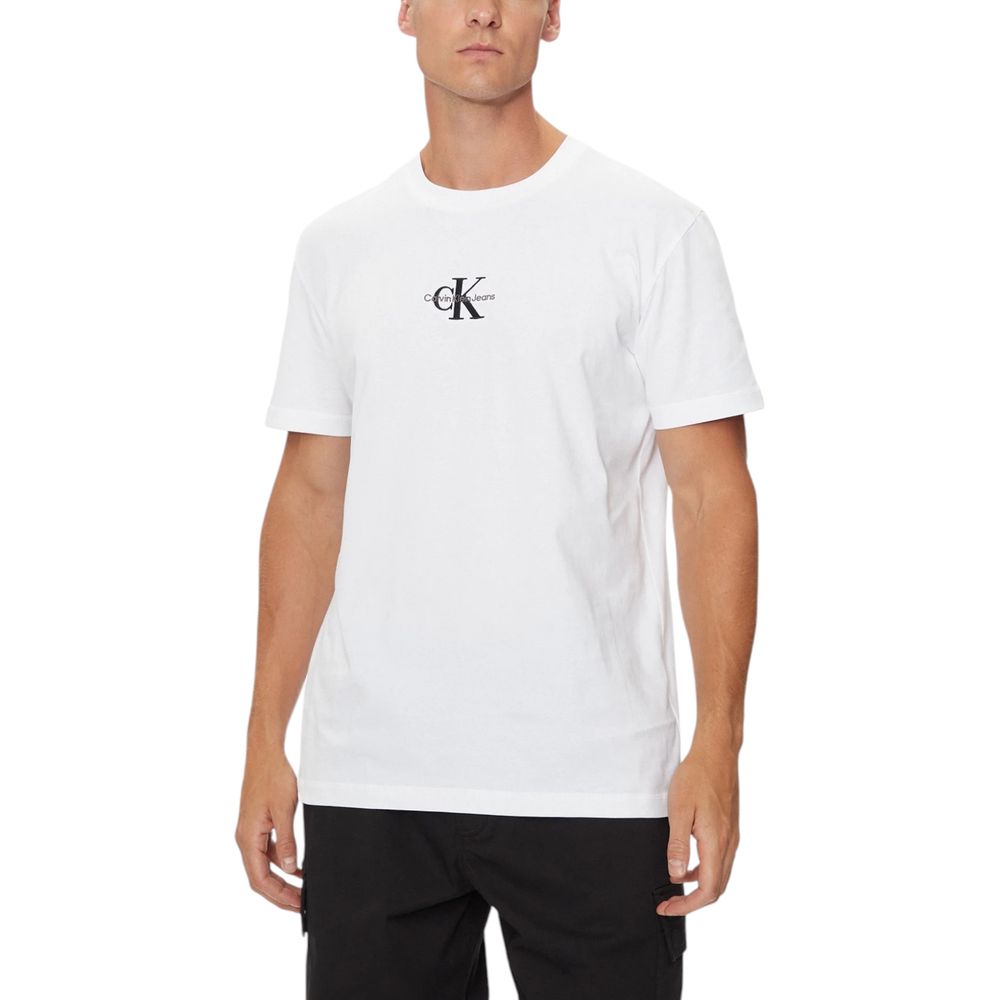 Calvin Klein Jeans White Cotton Rigenerato T-Shirt