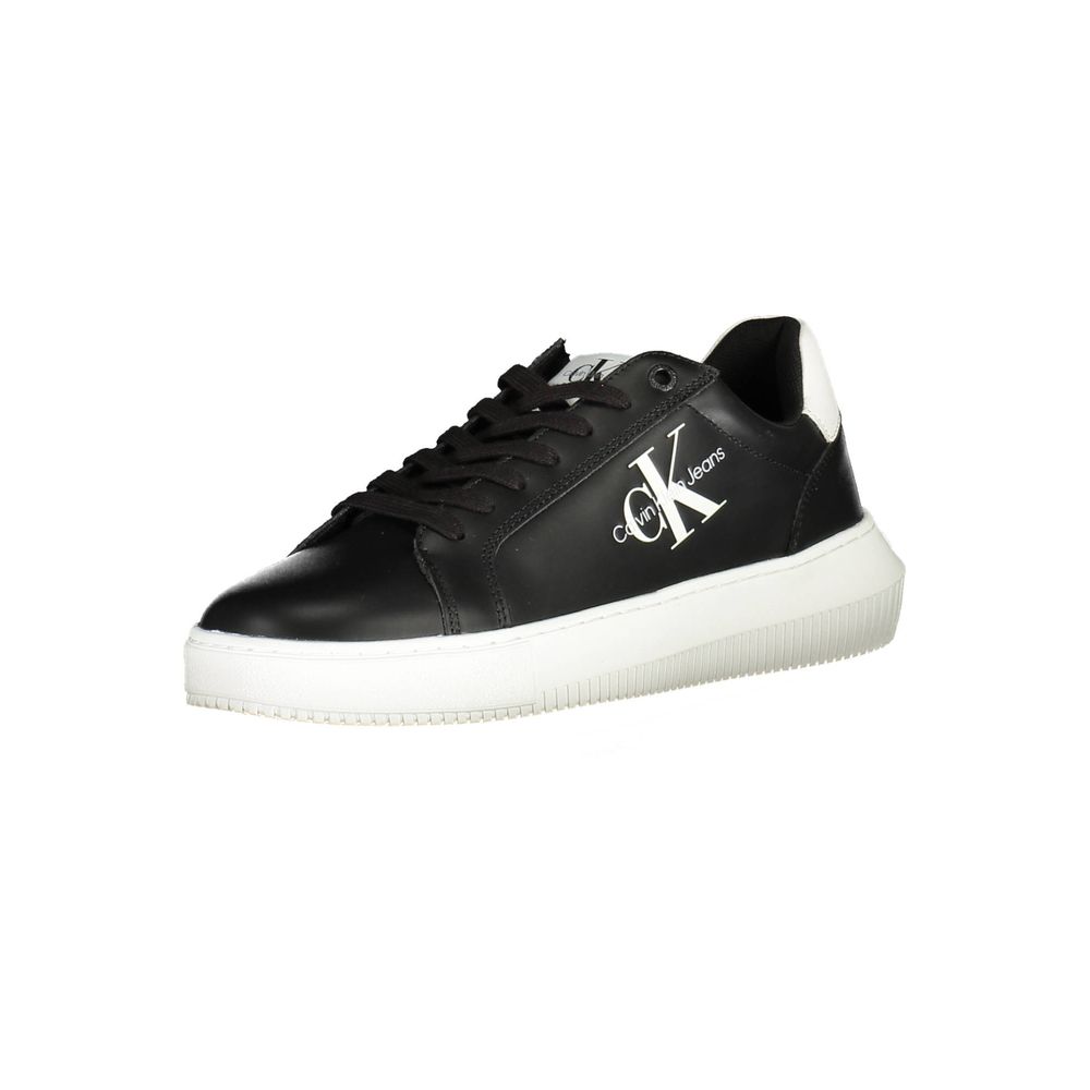 Black and white Calvin Klein Sleek Lace-Up Sports Sneakers for stylish athletic wear