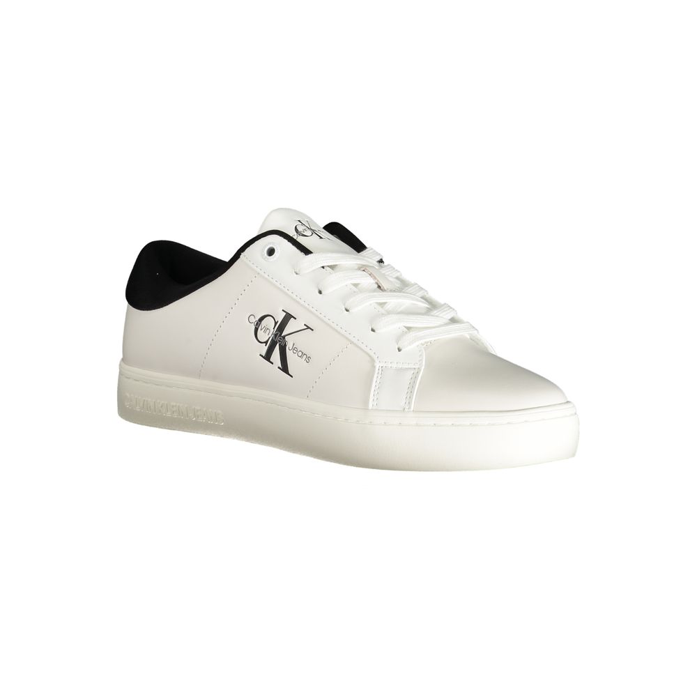 Calvin Klein White Polyester Sneaker showcasing stylish design and comfort